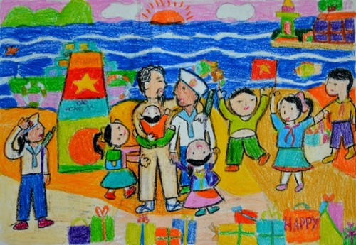 Cuộc thi vẽ “Bác Hồ của chúng em”: Đẹp mãi trong tâm hồn trẻ thơ - ảnh 3